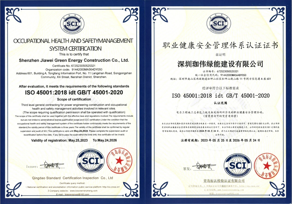 Occupational Health and Safety Management System Certification