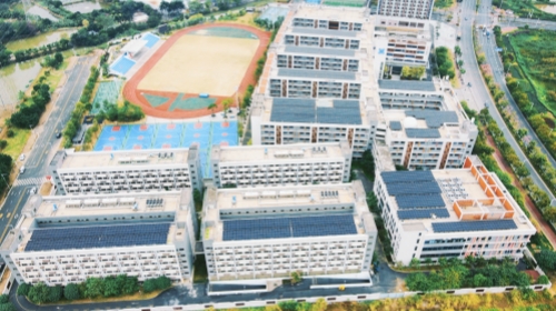 1.03 MW Rooftop Distributed Photovoltaic Power Station at Guangdong Shunde No.1 Middle School Southwest Campus